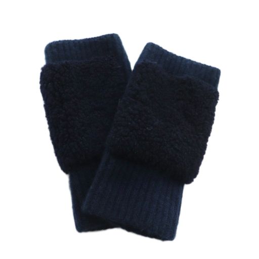 カールドノヒュー KARL DONOGHUE Deuxieme Class フィンガーレスミトン 手袋 ウール F 紺 ネイビー 18090510003230 |MI OS