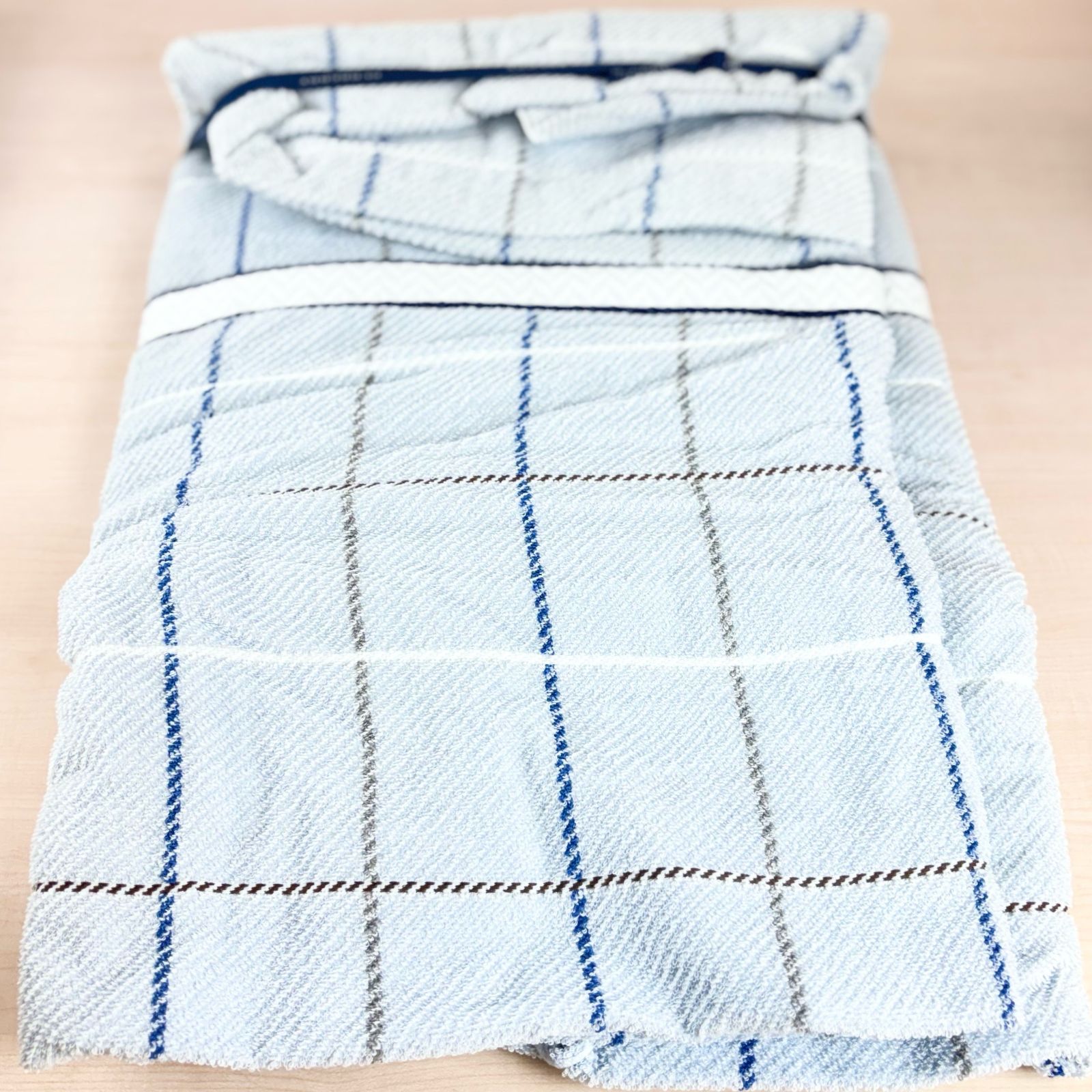 BURBERRY 西川産業 タオルケット 140×190cm 綿100％ ブルー MARWIL-DEMENAGEMENTS_CH