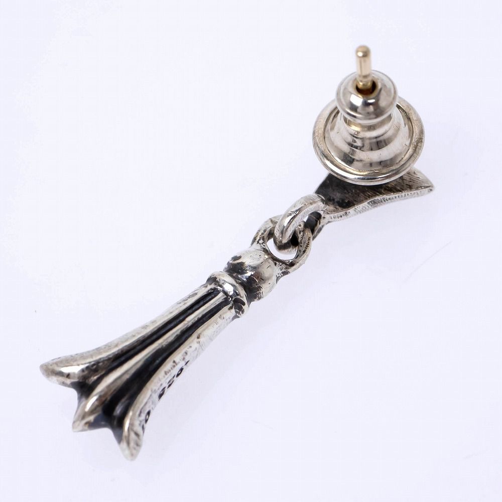 名東】クロムハーツ ミニ クロステイル ピアス リンク SV925 シルバー