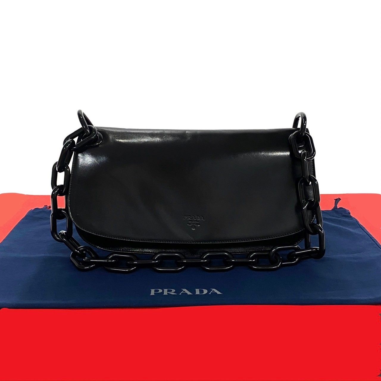 極希少】PRADA プラダ ワンショルダーバッグ 程よ チェーンショルダー 