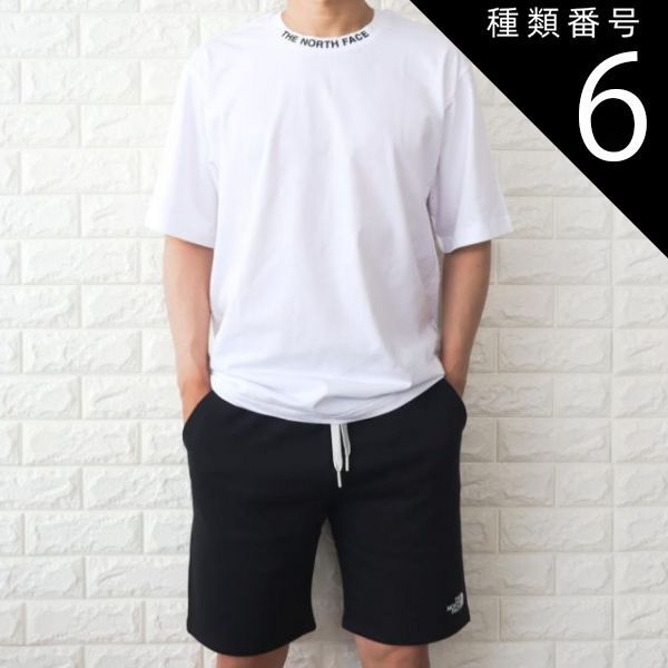 種類6:ホワイト+ブラック/XXL ザ ノースフェイス Tシャツ＋ ハーフパンツ セットアップ 上下セット メンズ ZUMU ロゴ THE NORTH FACE NF0A87DD NF0A87DF 2024年春夏新作
