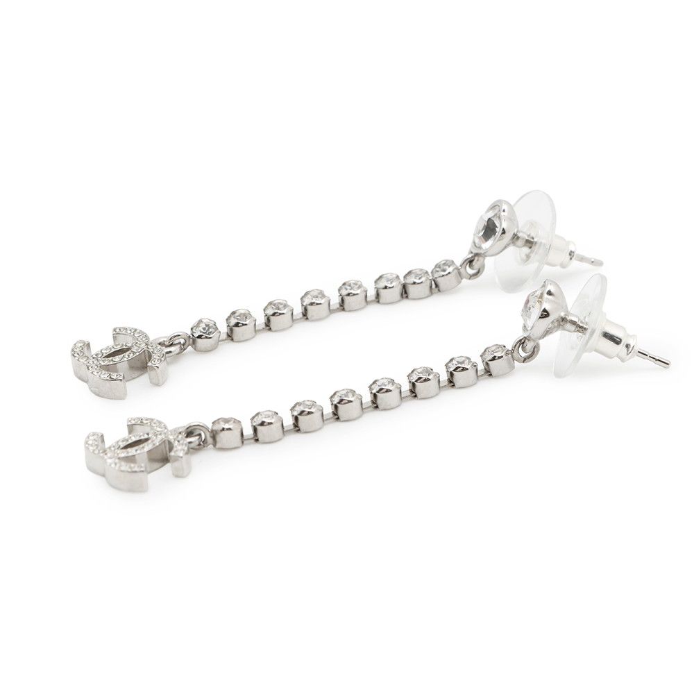【ハートがポイント♪】CHANEL ピアス 25SS シャネル ピアス ココマーク ハート ラインストーン C25B ABF777
