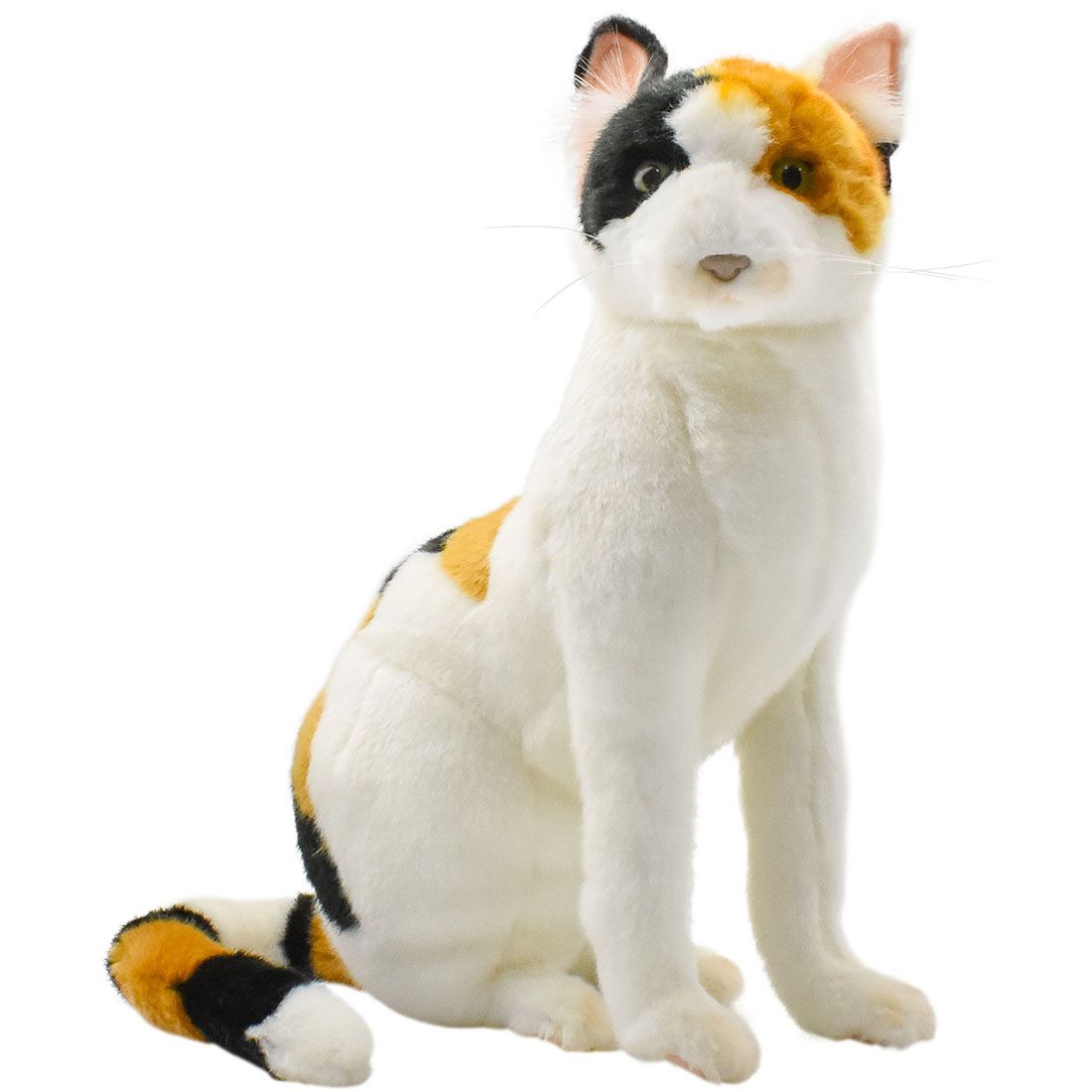 HANSA 7028 ミケネコ36 全長：36cm CALICO CAT BH7028 ぬいぐるみ ハンサ 三毛猫 動物 犬 猫 鳥 うさぎ ペンギン アニマル 置物 人形 フィギュア 大きい 実物大 大型