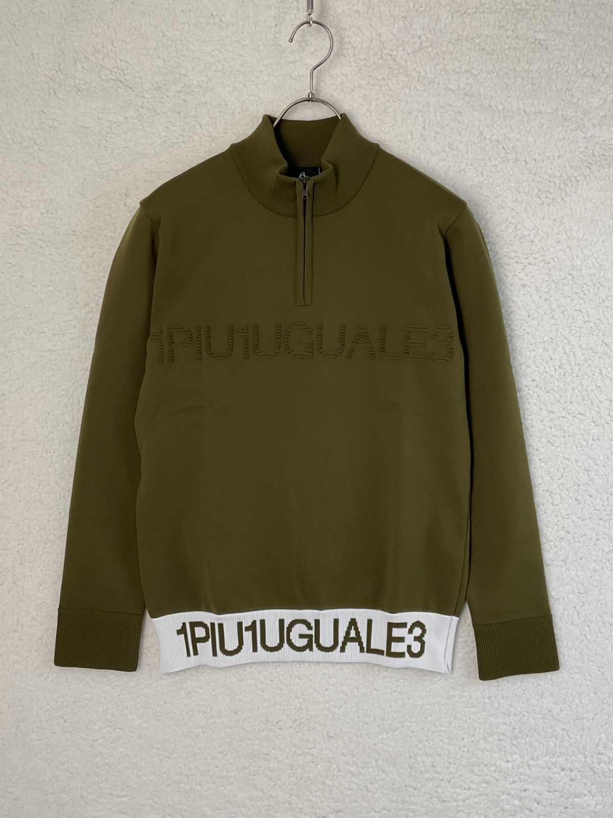 【未使用】1PIU1UGUALE3 GOLF リブジップモックネックニットGR 未使用】1PIU1UGUALE3 GOLF ロゴモックネックニット 3 未使用
