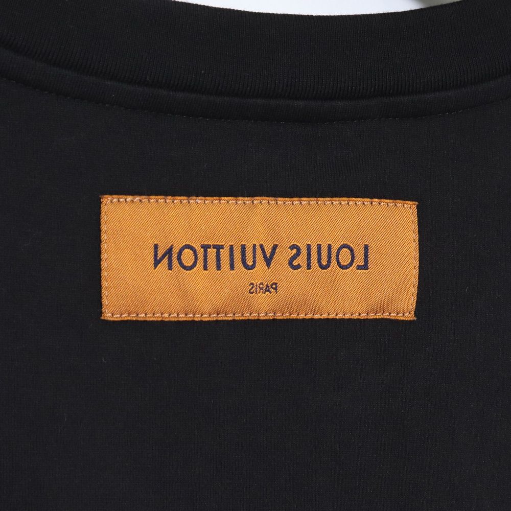 美品 ルイヴィトン LVフェードプリンテッドロングスリーブTシャツ ブラック M LOUIS VUITTON LVフェードプリンテッドロングスリーブTシャツ M