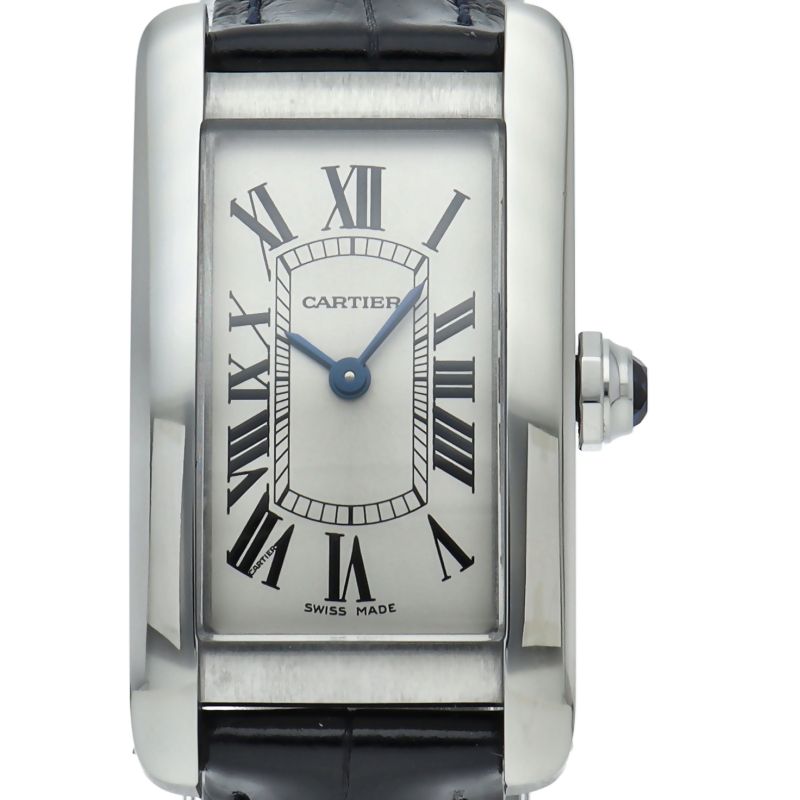 カルティエ タンクアメリカンSM ウォッチ WSTA0016 箱 保証書 SS/革  