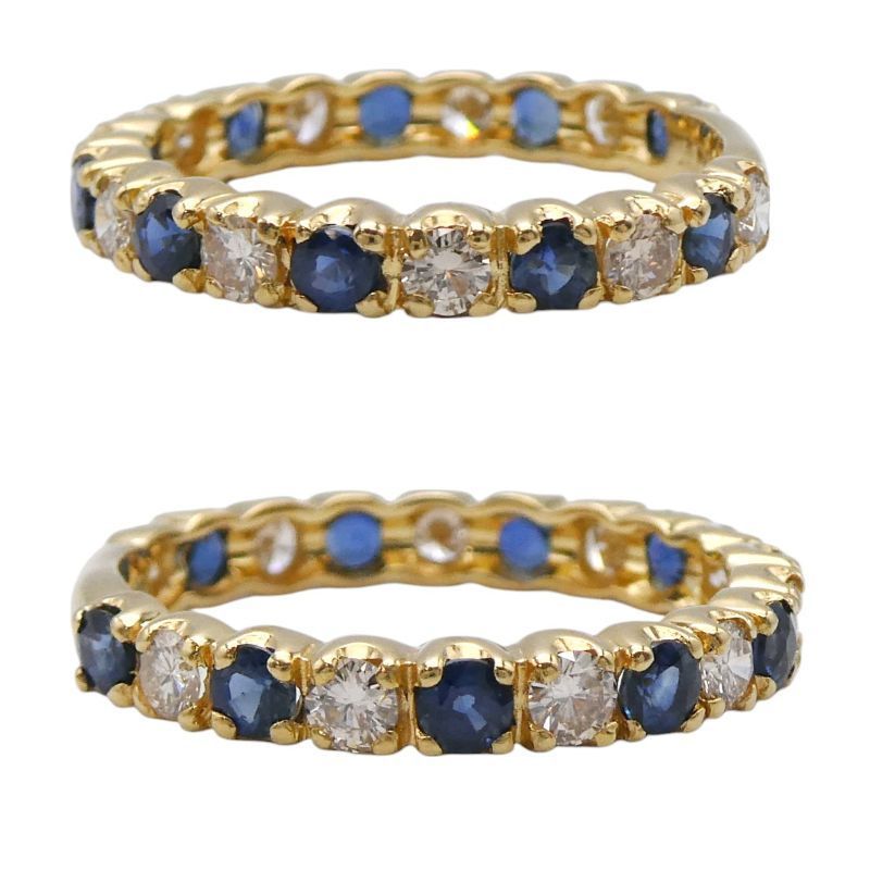 リング K18 ダイヤモンド/サファイア1.68ct 13号 リング K18 ダイヤモンド/サファイア1.68ct 13号