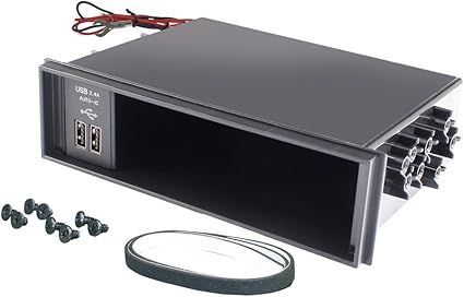 【在庫処分】槌屋ヤック(Tsuchiya Yac) 車内用品 車内オーディオ用品 DIN BOX USB 電源 2.4A ブラック VP-D12