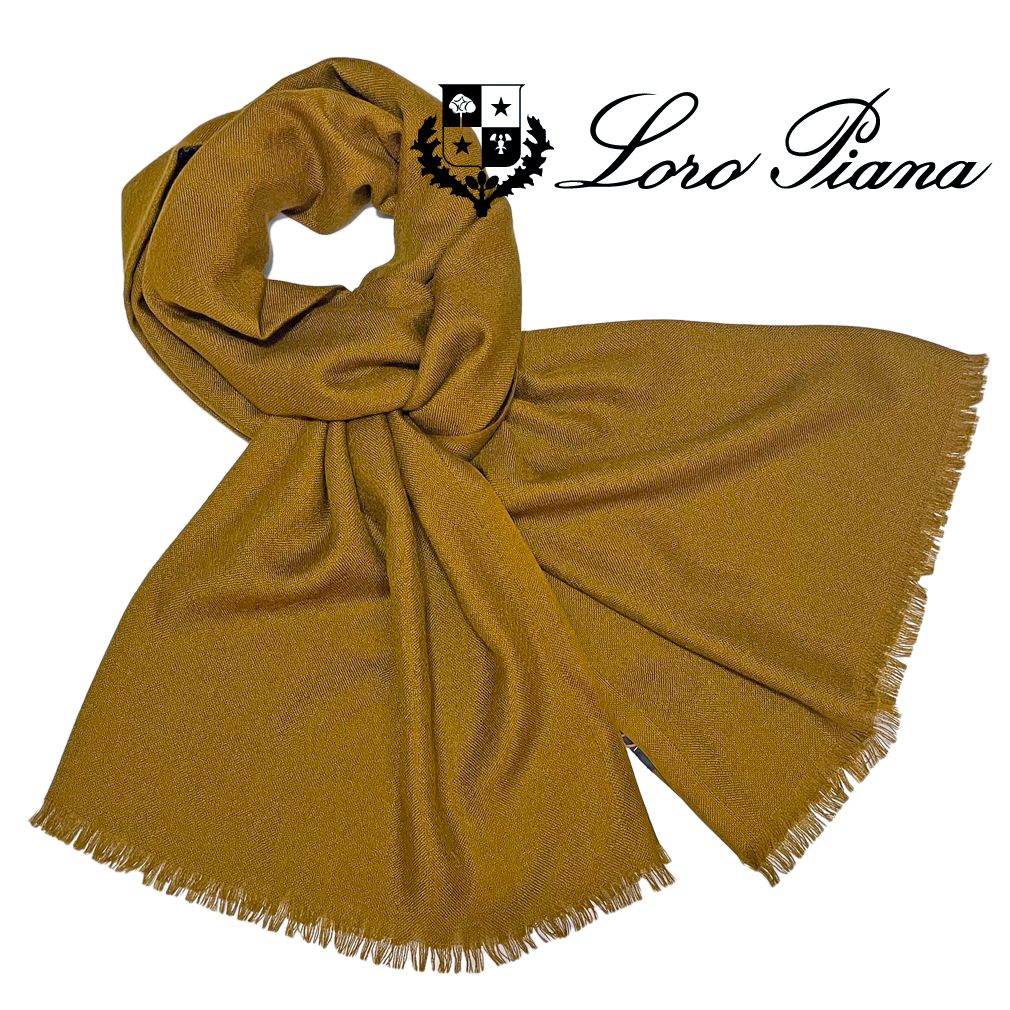【格安saleスタート】 ロロピアーナLoro Pianaメンズ 茶 大判ストール カシミア×シルク 小物