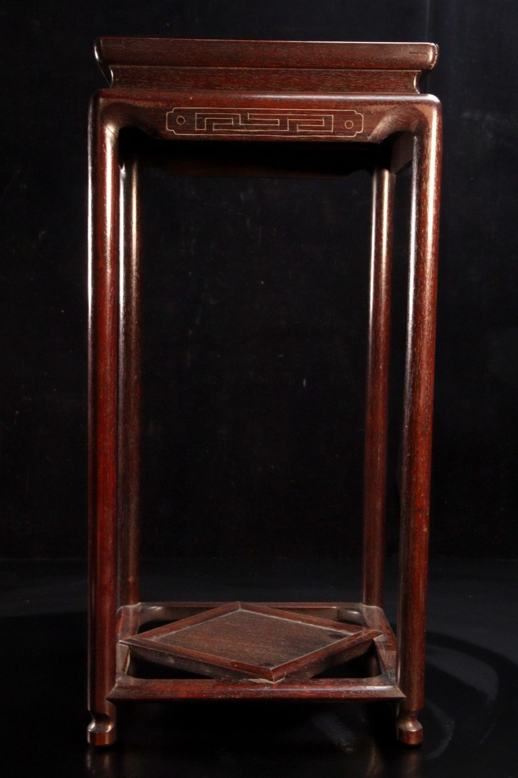 唐木製 四方高卓 48cm 唐物 骨董 古美術 楾 B139-S 【公式通販】