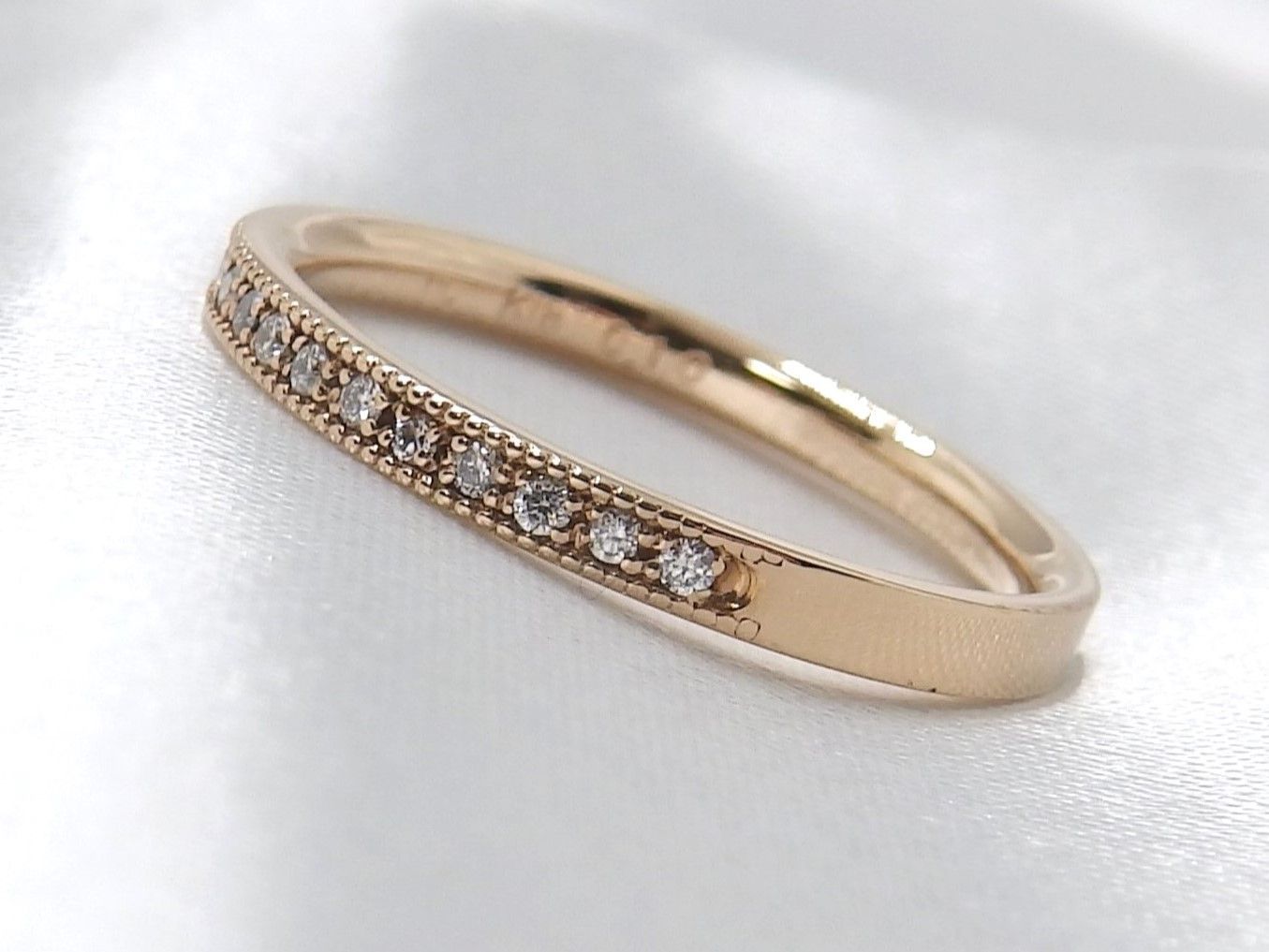 天然ダイヤモンドのリング【0.10ct】【K18PG】 - メルカリ