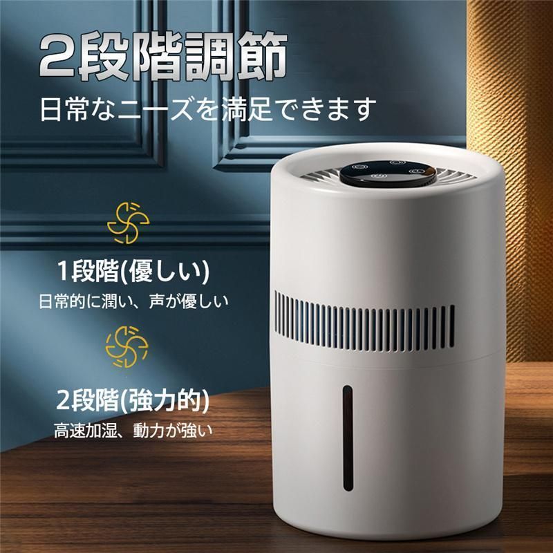加湿器 気化式加湿器 ヒーターレス式 上部給水 4L大容量 最大18畳対応 4重除菌 加湿機 自動湿度調整 乾燥対策 ウイルス対策 静音 日本語説明書