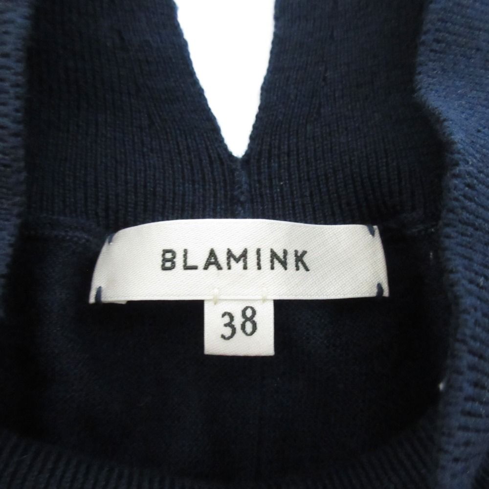 良品 BLAMINK ブラミンク コットンシルクカシミヤ18Gノースリーブ  