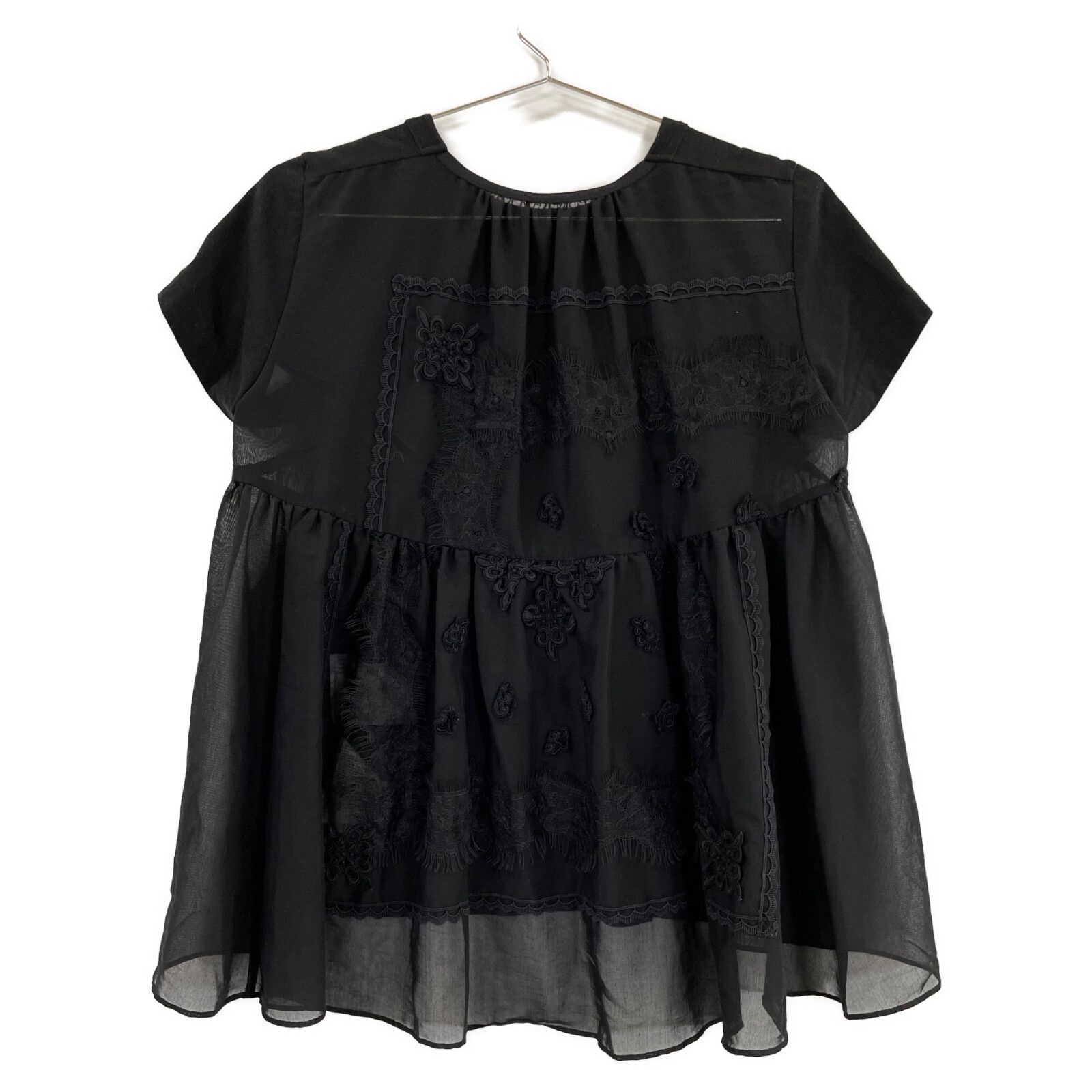 sacai サカイ 【美品/22年製】22-06009 レース切替 Tシャツ 1