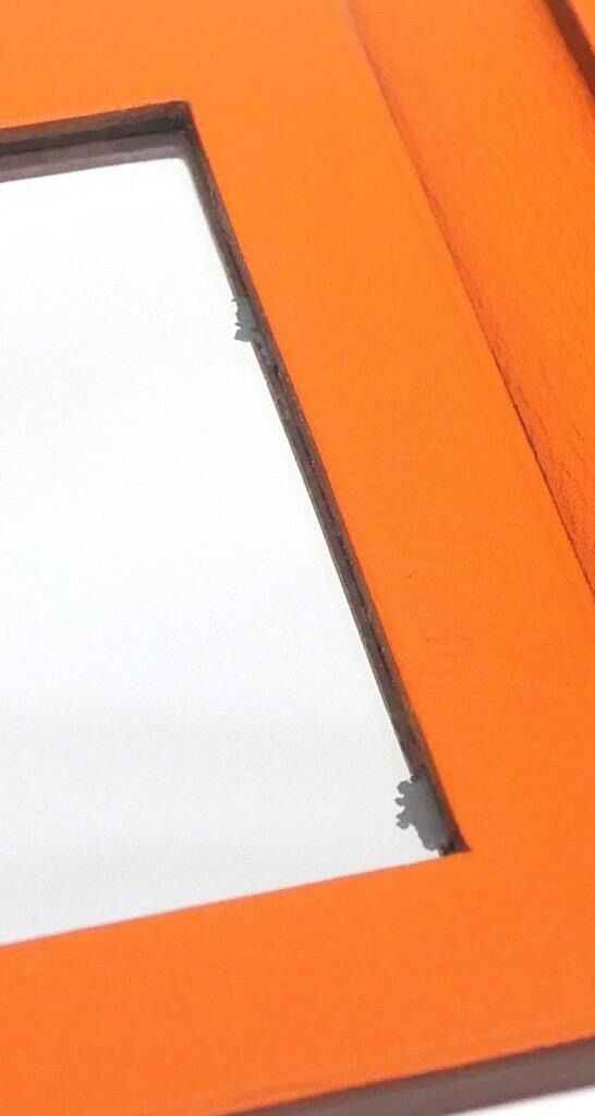 エルメス HERMES コンパクトミラー 2面鏡 オレンジ レザー - メルカリ