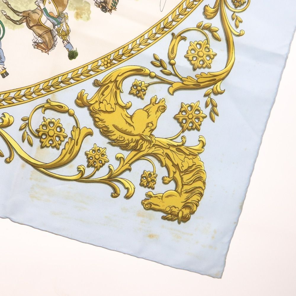 □ HERMES エルメス スカーフ LA PROMENADE DE LONGCHAMPS