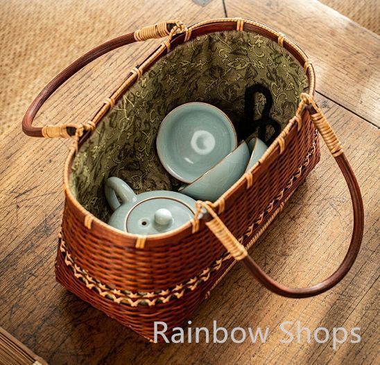 【新品・未使用】かごバック　竹編み　ハンドバッグ　カゴバッグ　牛革 新品未使用】かごバッグ レディース 竹かご バッグ 軽量 人気