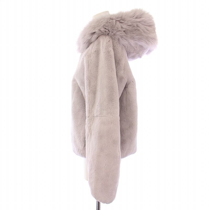 【新品】GRACE CONTINENTAL ケープ ポンチョ ラビットファー36 高級♡グレースコンチネンタル ラビット フォックス ファー