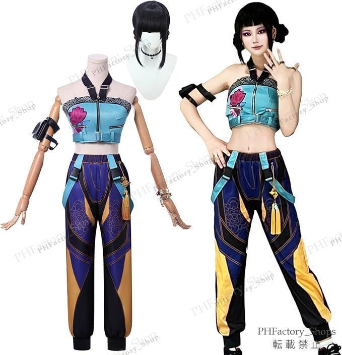 K-POP ガールズ デーモン ハンターズ コスプレ ゾーイ 衣装 制服 ウィッグ付き 魔女狩り団 仮装 Cosplay ステージ服 豪華セット 撮影 ハロウィン イベント 文化祭 学園祭