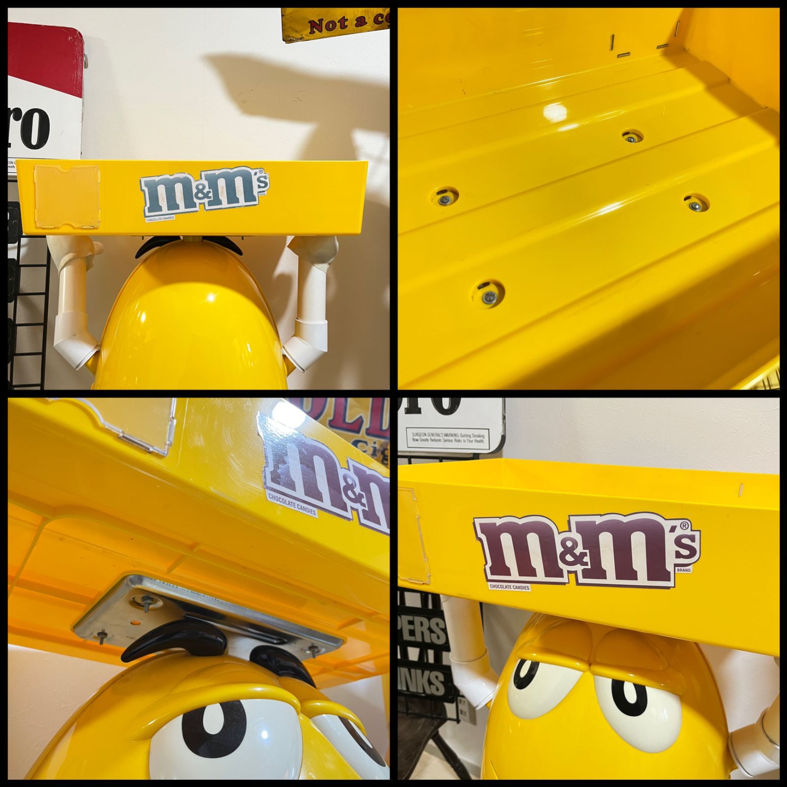 ディスプレイ】m&m's 非売品 ディスプレイ イエロー キャスター付き