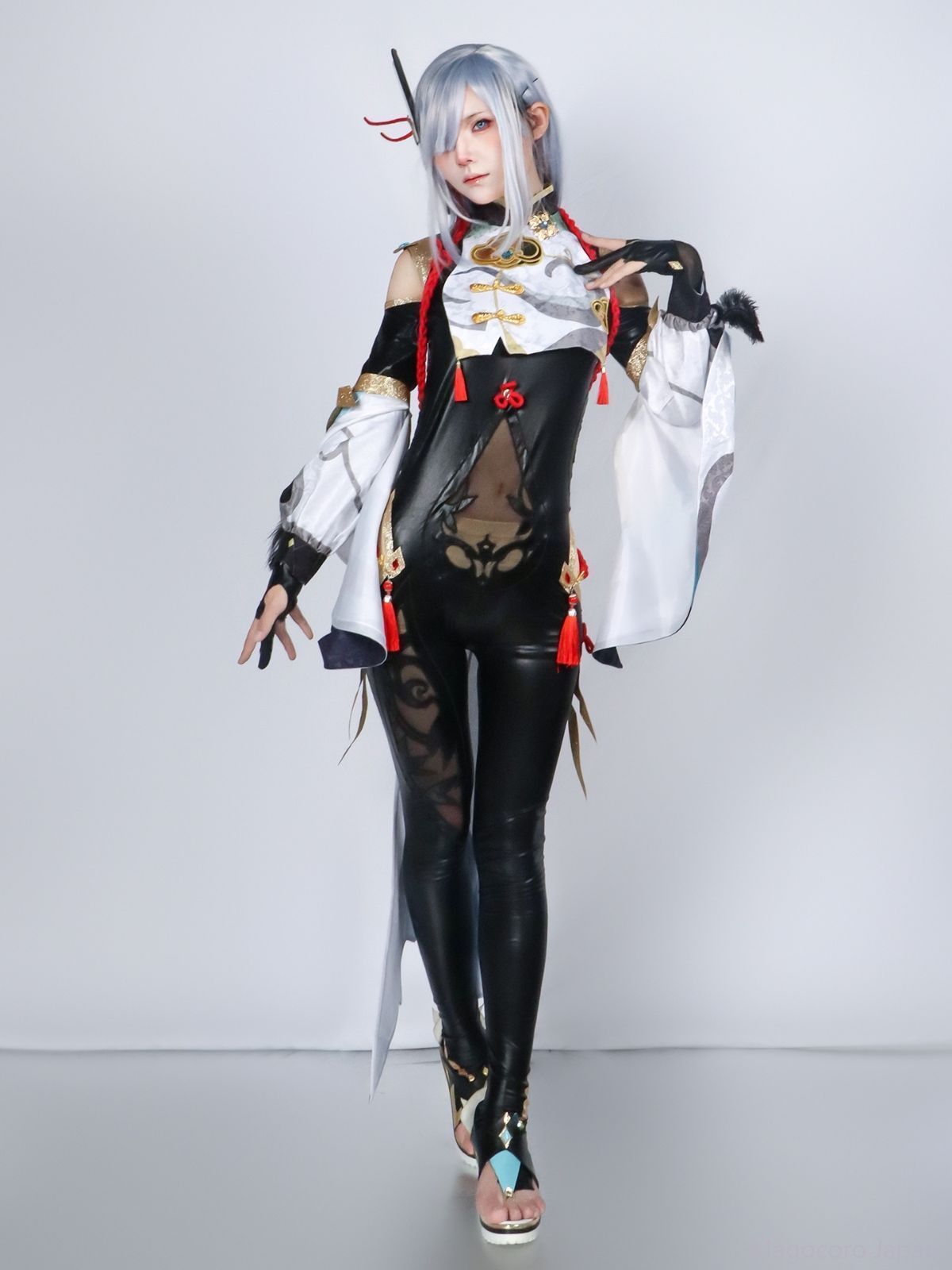 コスプレ衣装原神申鶴アニメコスプレ全身タイツゲームキャラクター衣装コスチュームレディース