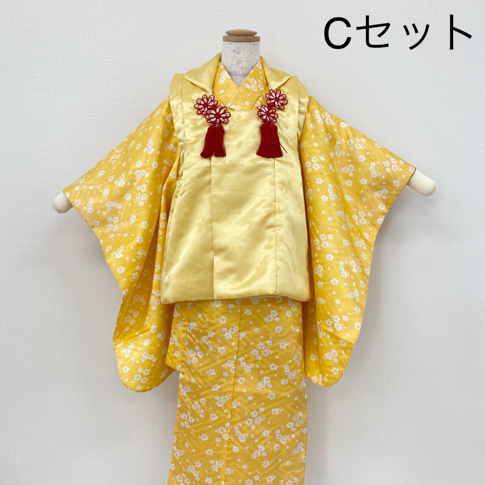 七五三 3歳 女の子 着物 被布 被布セット 襦袢 巾着 草履 美品 試着品