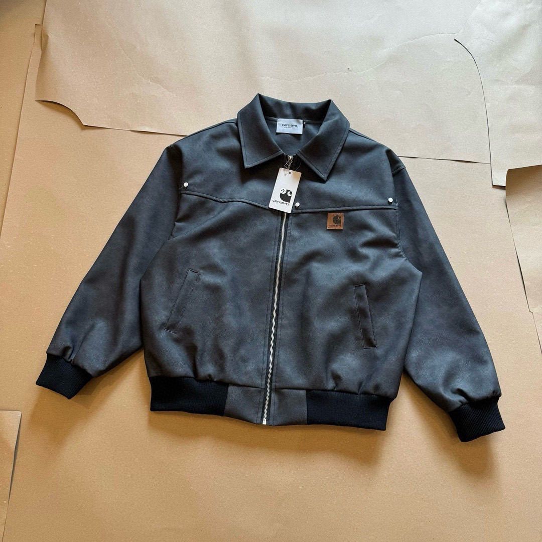 新品、未使用 Carhartt アメリカンヴィンテージ レザーライダースジャケット 男女共用 ゆったり秋冬用ジャケット - メルカリ