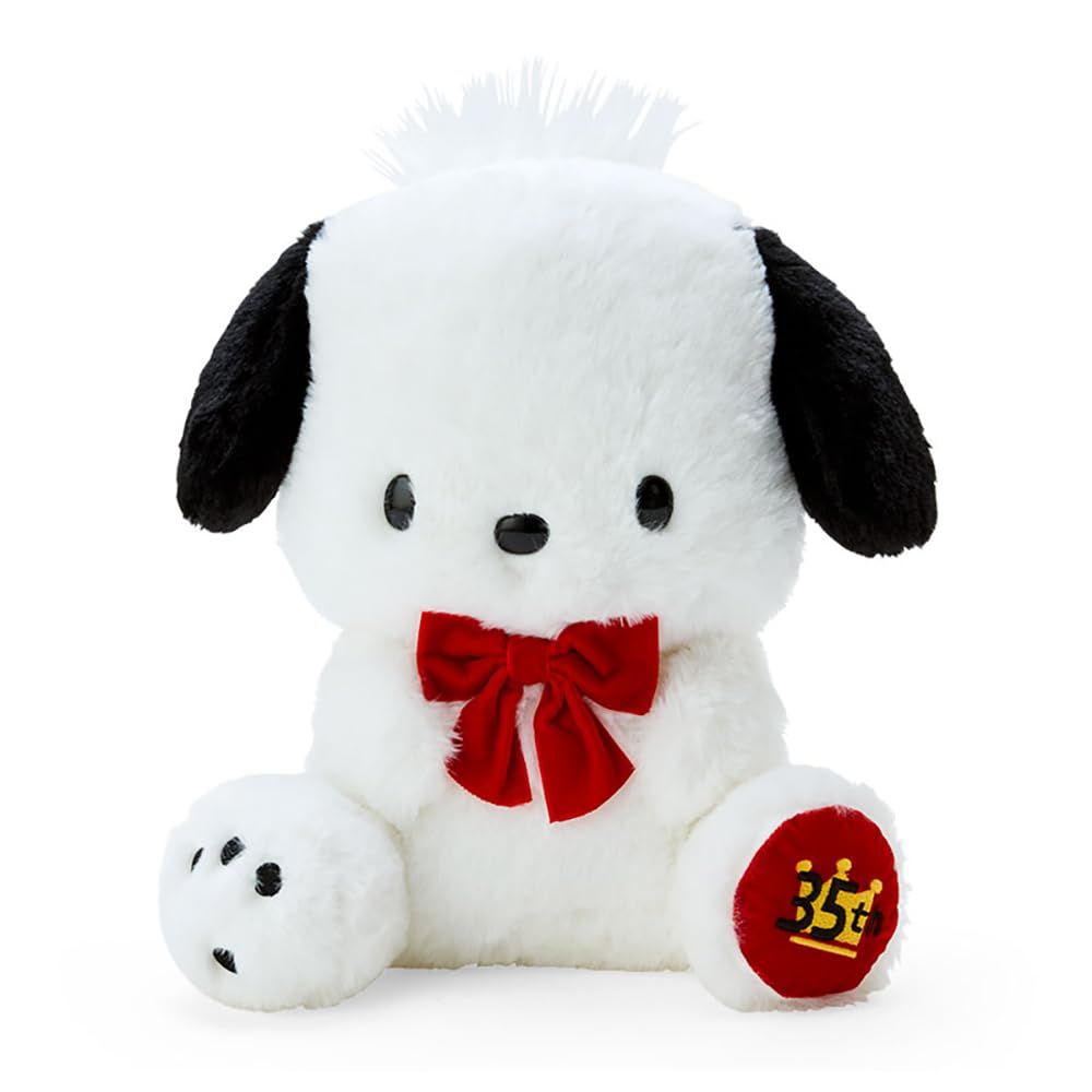 サンリオ ポチャッコ ぬいぐるみ 35周年レッドリボン ぬいぐるみＬ ポチャッコ ぽちゃこ pochacco ドール 35th アニバーサリー Anniversary お誕生日 誕生日 24.5×17×16cm キャラクター 497908 SANRIO 