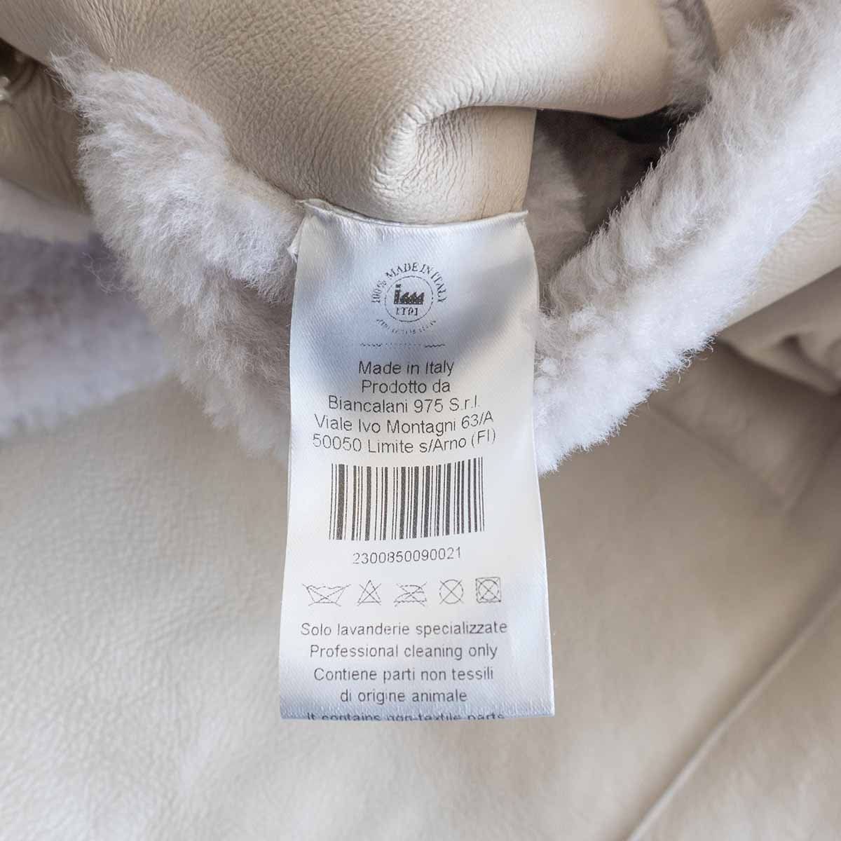 最高級】BLANCHA 【ノーカラー リバーシブル ムートン コート】40 