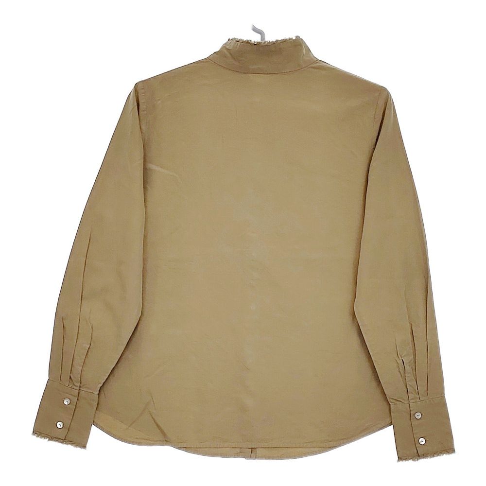 humoresque highneck frill shirt KA2201c 定価51700円 シルクコットン ハイネック 長袖シャツ ベージュ レディース ユーモレスク【中古】5-0309M♪ humoresque highneck frill shirt KA2201c 定価51700円 シルクコットン