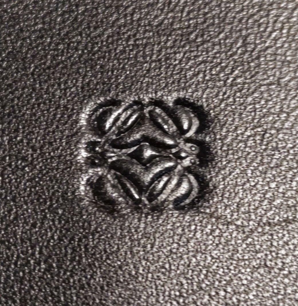 ロエベ LOEWE 二つ折り 長札入れ 長財布 ブラック ナッパ レザー