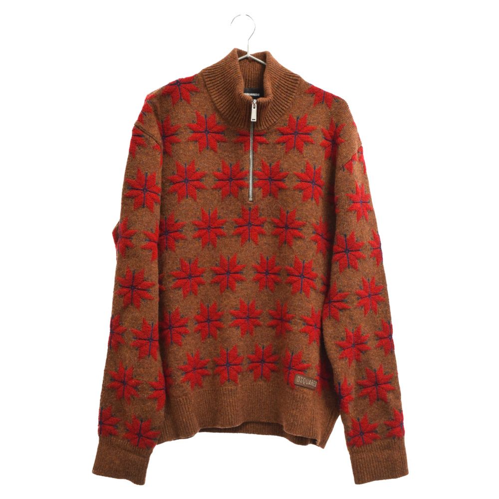 DSQUARED2 (ディースクエアード) 21AW ノルディック柄ハーフジップ 