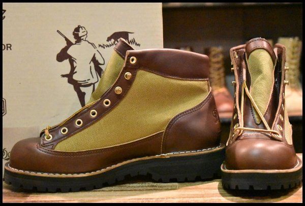 【9EE 箱付 未使用 白タグ】Danner ダナーライト リバイバル 80660 ブラウン カーキ ゴアテックス 復刻 REVIVAL GORE-TEX ブーツ HOPESMORE【EK516】