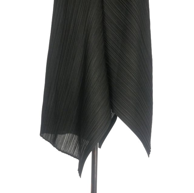 PLEATS PLEASE黒ノースリーブ ロングワンピース2 プリーツプリーズ PLEATS PLEASE イッセイミヤケ ノースリーブ ロング
