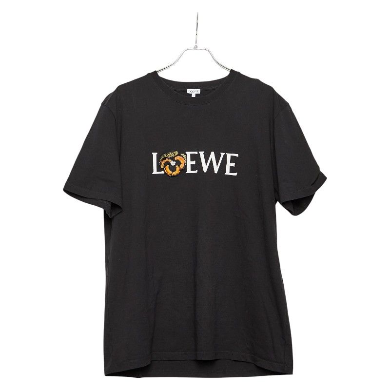 ロエベ パンジー ロゴ 半袖Ｔシャツ サイズ L H526Y22J23 ブラック コットン メンズ LOEWE 214-36609