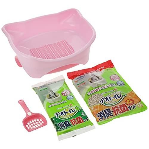デオトイレ 猫用 トイレ 子猫~5kgの成猫用 本体セット ツートンピンク おしっこ ペット用品 ユニチャーム