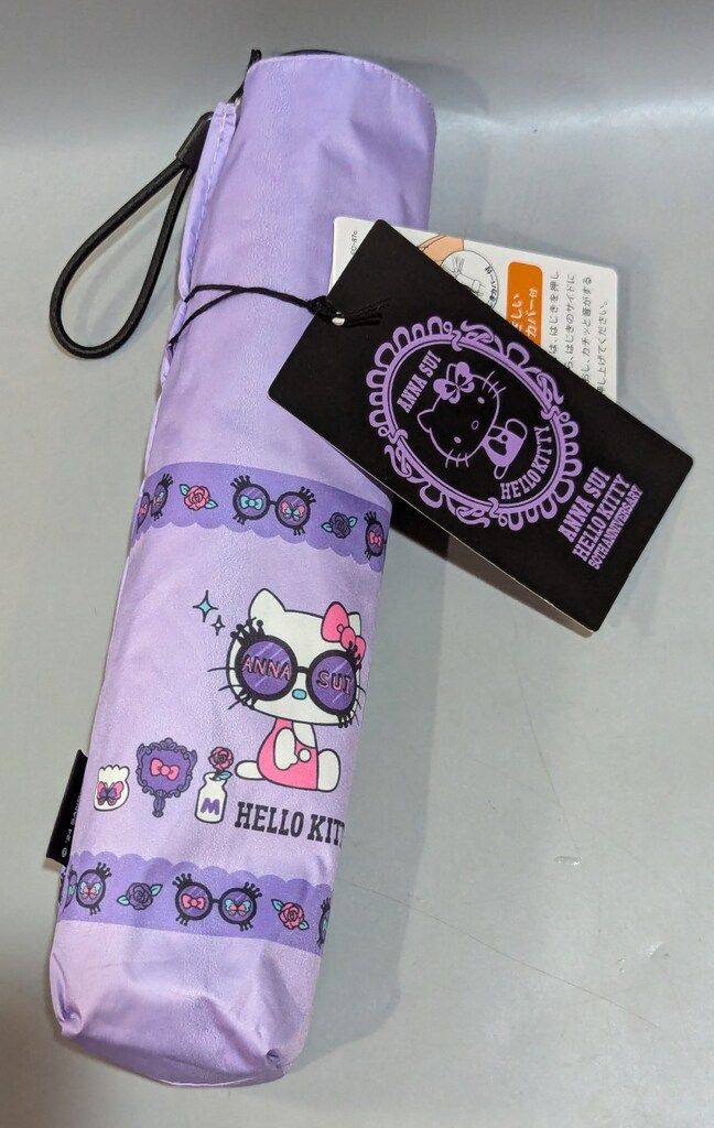 オーロラ株式会社 ANNA SUI HELLO KITTY 50th ANNIVERSARY 晴雨兼用折りたたみ傘 54cm 2024年