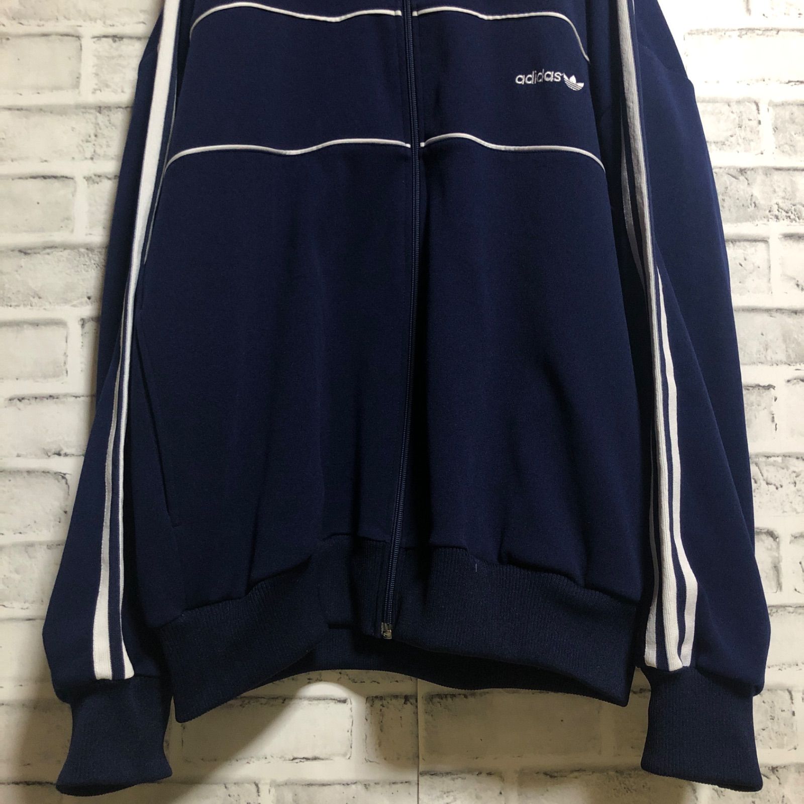 美品XL⭐️80s adidas トラックジャケット/ジャージ 刺繍トレファイル 