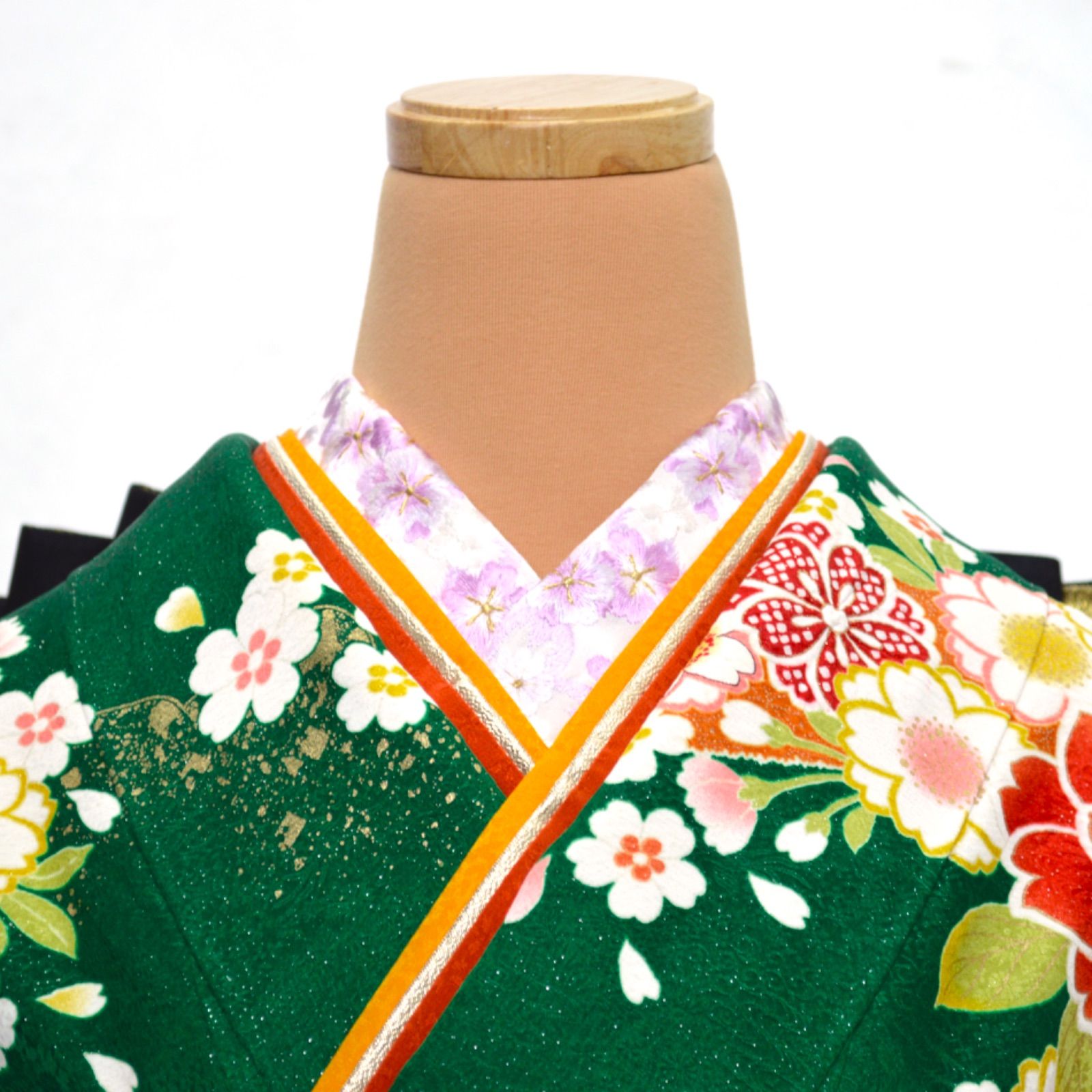 振袖　超美品　正絹　パールトーン加工 美品》正絹 振袖6点セット S〜Lサイズ 成人式 振袖セット パールトーン 着物・浴衣