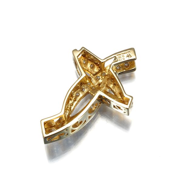 17/美品 ゆきざき ル・ペティットマン K18YG ダイヤ ペンダントトップ 17/美品 ゆきざき ル・ペティットマン K18YG ダイヤ ペンダント