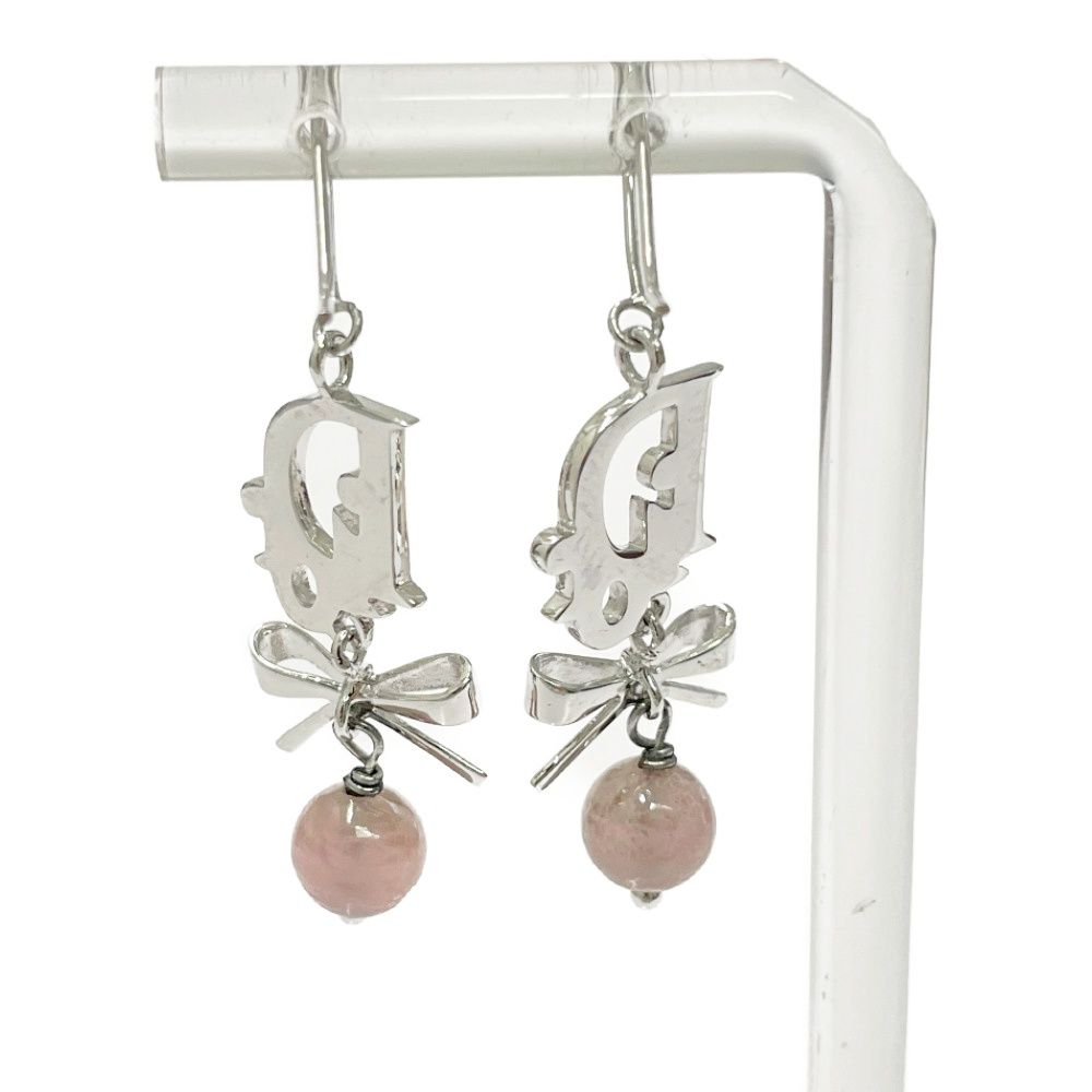 中古】【箱付き】 Dior ディオール メタル ロゴ リボンモチーフ