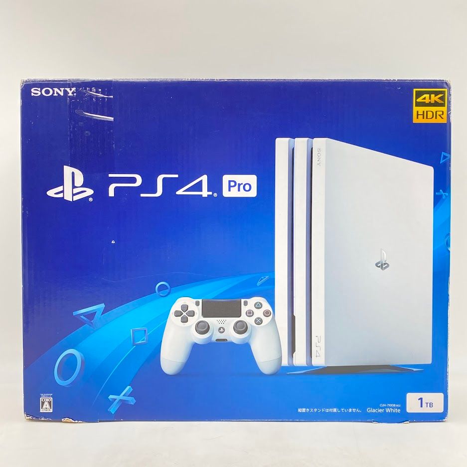 【極美品】PlayStation 4 Pro グレイシャー・ホワイト 1TB (CUH-7100BB02)