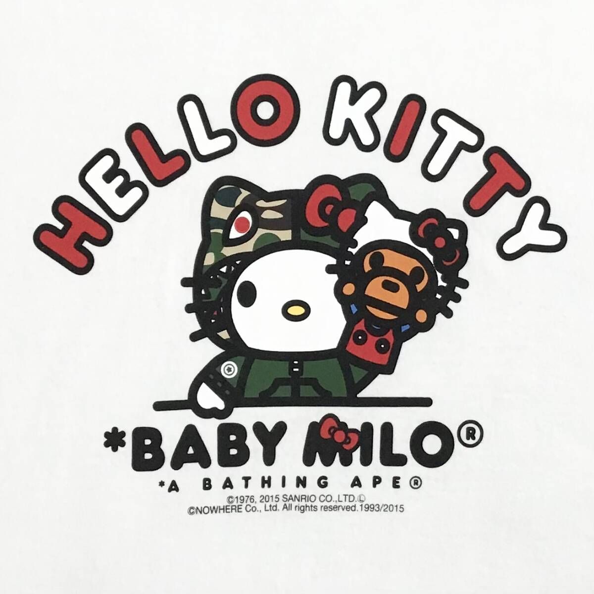 メンズ HELLO KITTY マイロ Tシャツ Lサイズ a bathing ape BAPE milo 