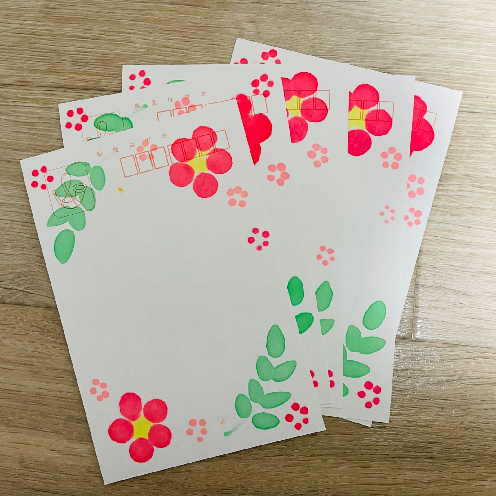 匿名配送】カラフル筆文字♪手書き年賀状 5枚組 - メルカリ