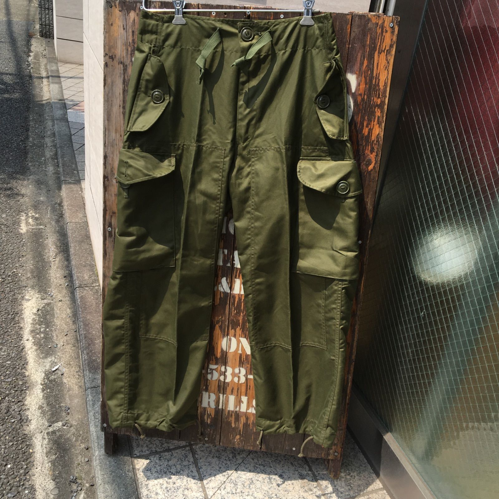 希少Sショート  80s デッドストック【Canadian Army】カナダ軍 ウィンドプルーフ オーバーパンツ カーゴパンツ ECW Windproof Overpants S-S