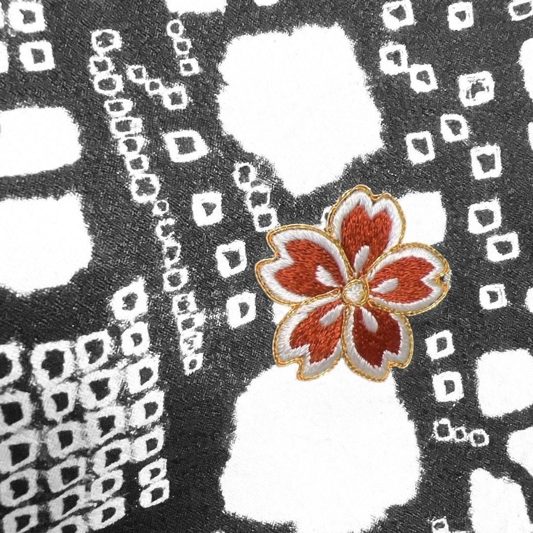 振袖 金駒刺繍 絞り モノトーン 花模様 成人式 晴れの日 着物 064a p 