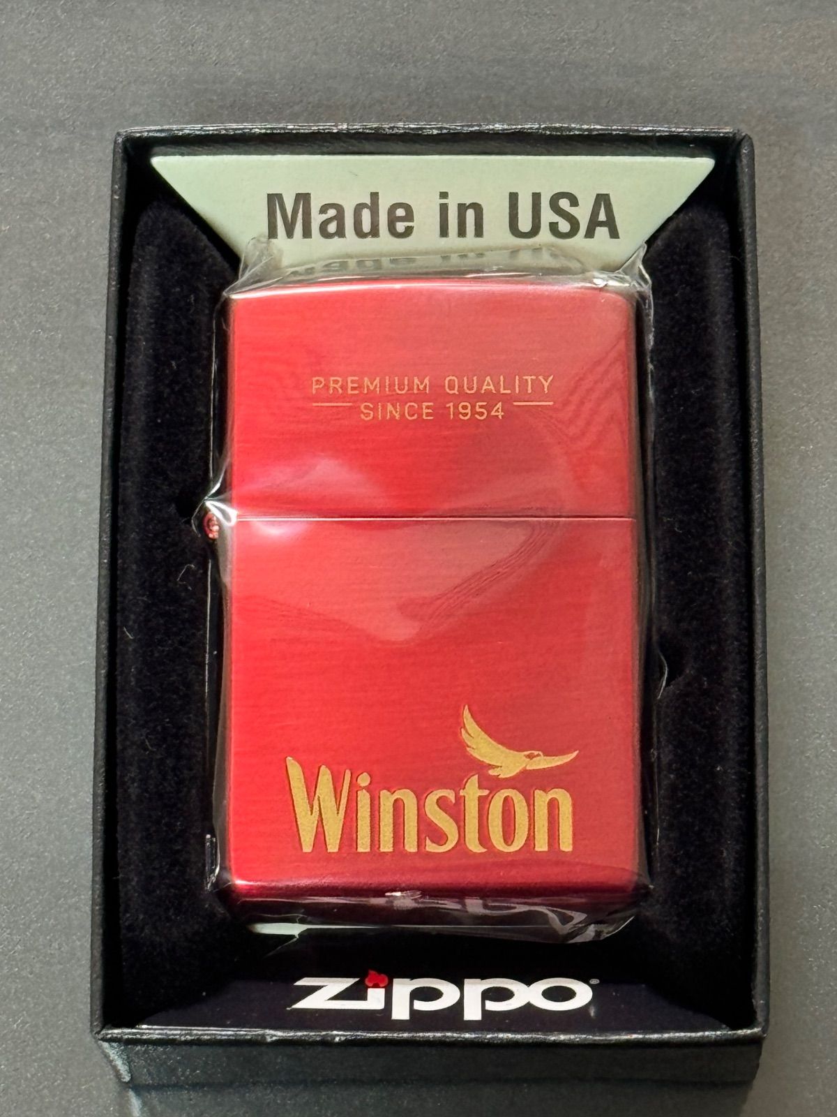 zippo Winston CABIN PREMIUM QUALITY 品 ウィンストン キャビン 製 両面デザイン レッド JT 日本たばこ SINCE 1954 デットストック ケース 保証書 当選通知書