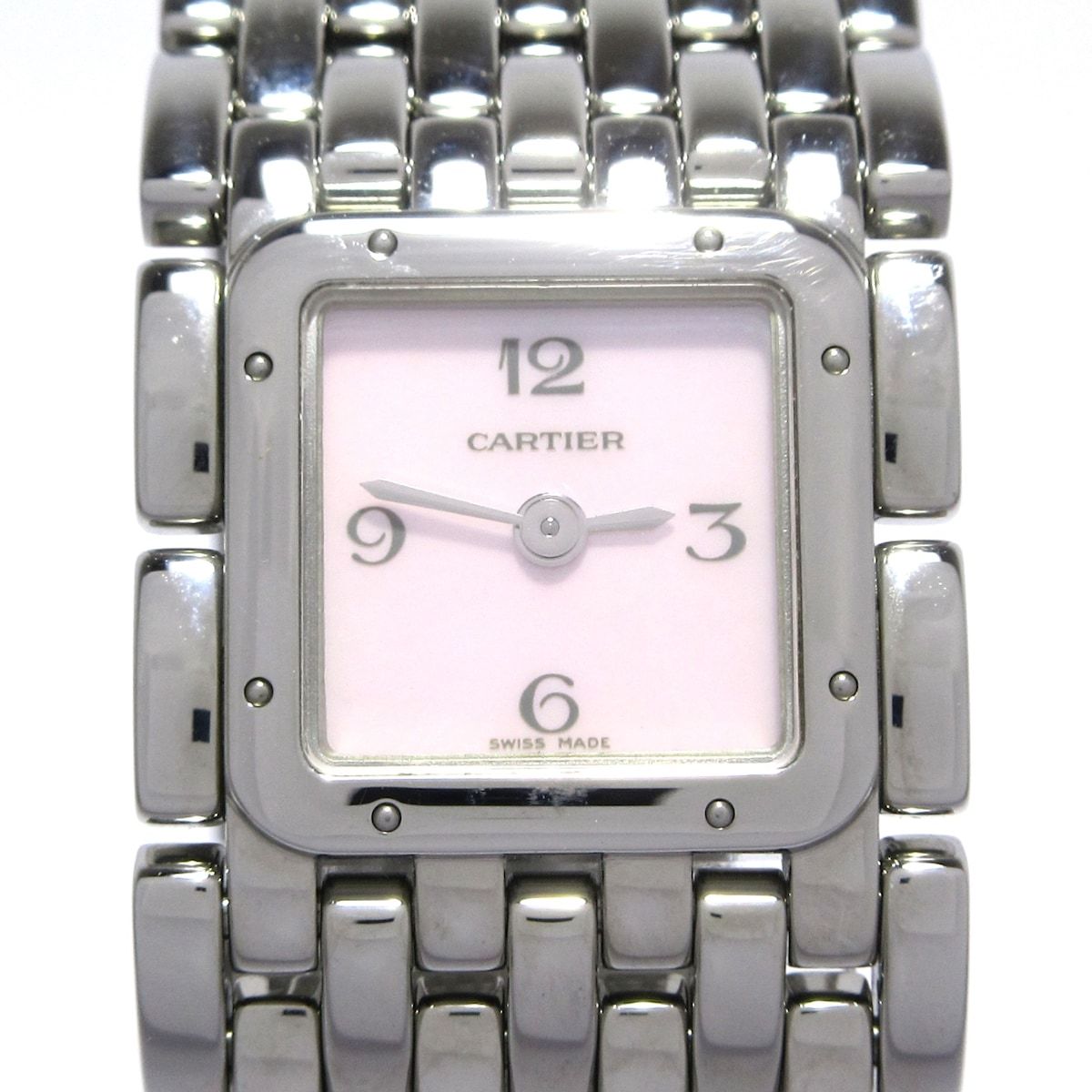 Cartier カルティエ 腕時計 リュバン W61003T9 レディース SS|シェル文字盤 ピンクシェル