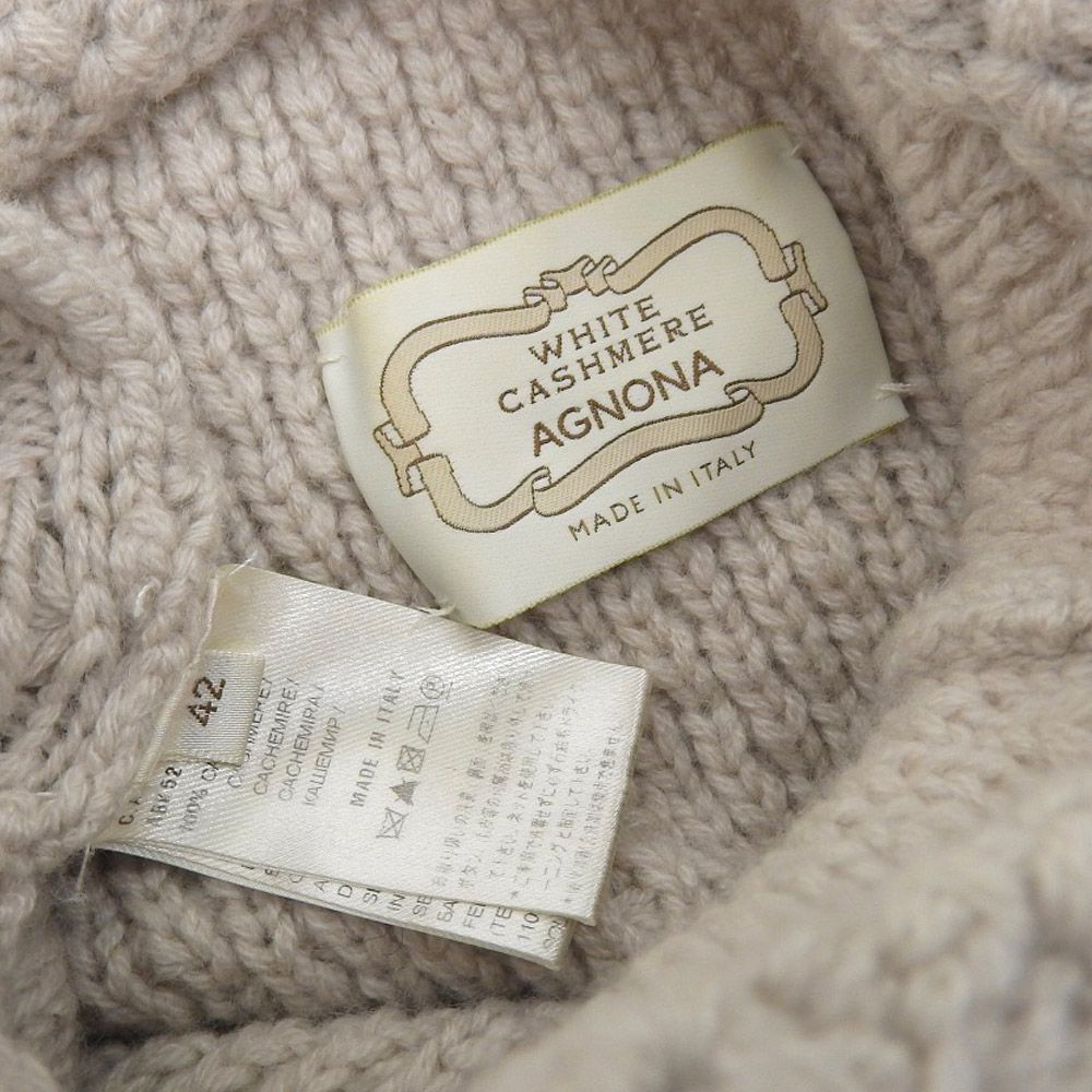 アニオナ AGNONA ホワイトカシミア ニット アニオナ AGNONA カシミア