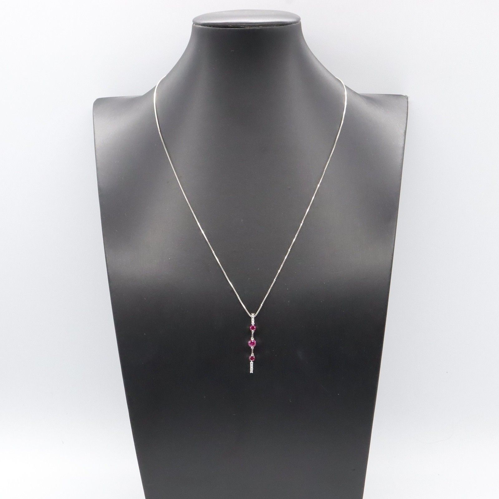 ジュエリー JEWELRY ネックレス ルビー ネックレス ﾙﾋﾞｰ 3.9g 首回45  
